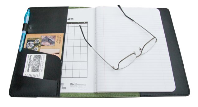 Forest Leather Composition Notebook