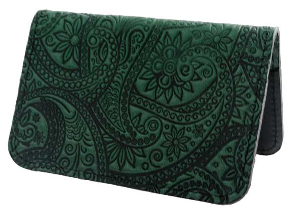 Paisley Leather Card Holder