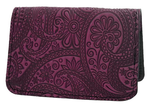 Paisley Leather Card Holder