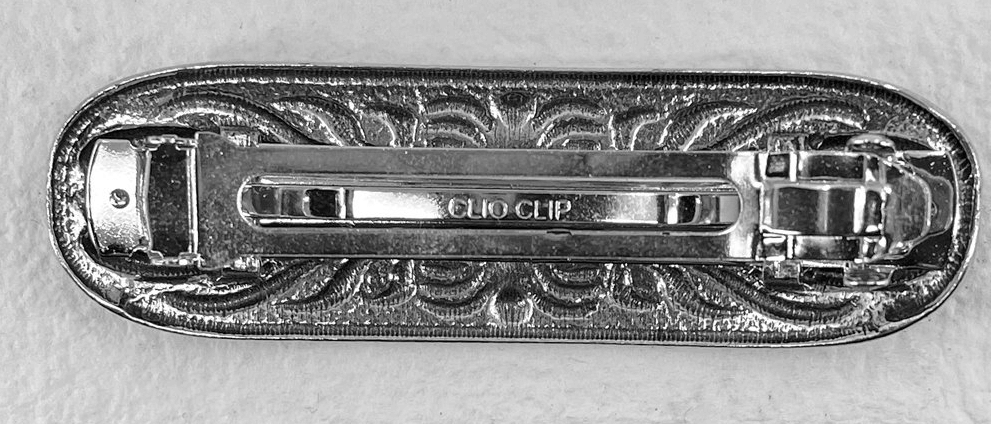 Back of barrette, showing the high quality Clio Clip mechanism