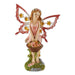 Fairy in a pink dress with basket of flowers that lights up at night. Pink wings with flower accents.