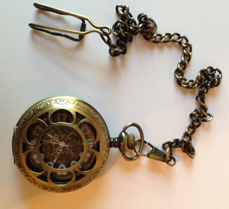 Bronze Hearts Pocket Watch