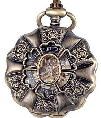 Pumpkin Rose Pocket Watch