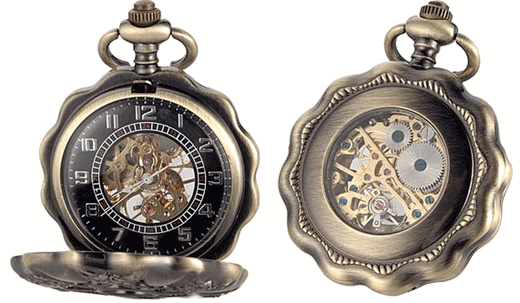 Pumpkin Rose Pocket Watch