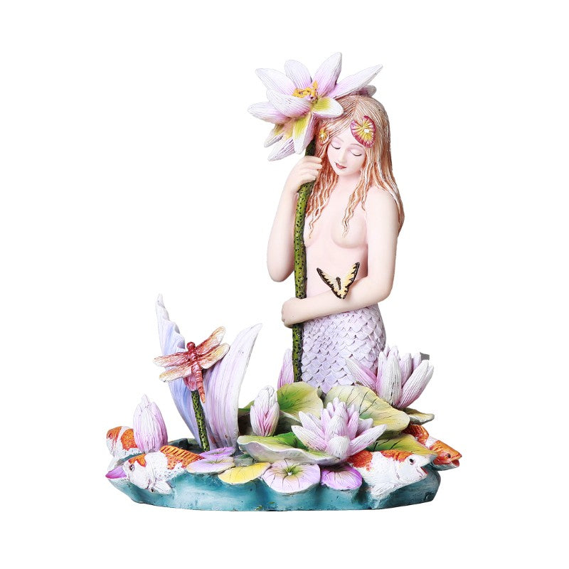 Rainbow Pool Mermaid Figurine