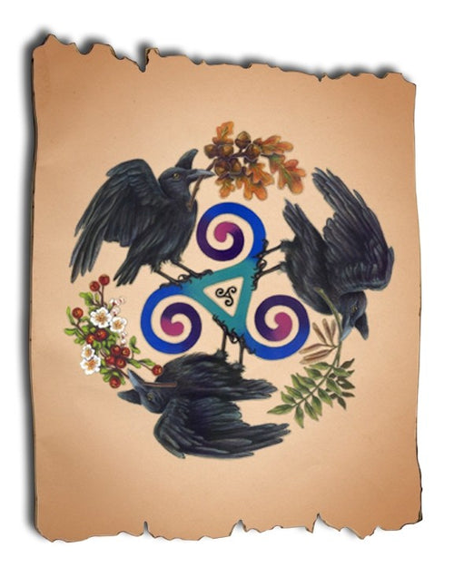 Alchemy Gothic CT3 Ceramic Raven & Rose Trivet
