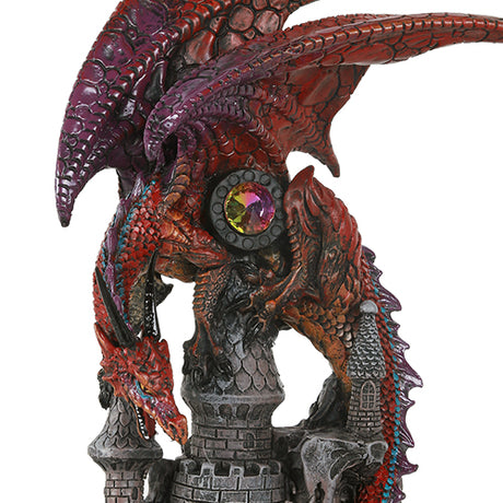 Red Castle Guardian Dragon Figurine