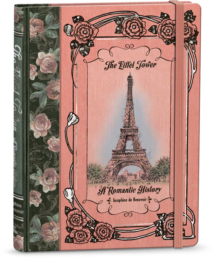 Romantic Eiffel Tower Book-Style Journal