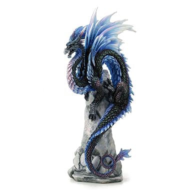 Sapphire Sentinel Dragon Figurine: Fantasy Collectibles – FairyGlen Store