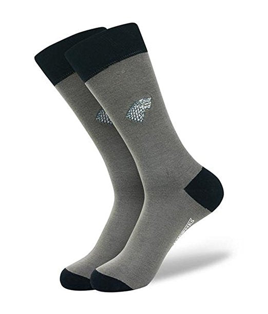 Stark Bamboo Dress Socks: Game of Thrones - Grey Stark Bamboo Dress Socks: Game of Thrones - Grey