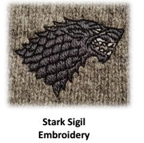 Game of Thrones Stark V-Neck Sweater - Officially Licensed