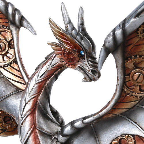 Metallic Steampunk Dragon Figurine