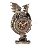 Steampunk Dragon on Gear Stand Clock