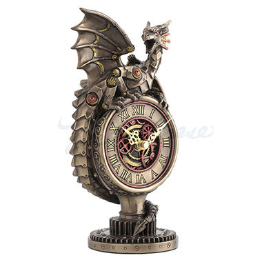 Steampunk Dragon on Gear Stand Clock
