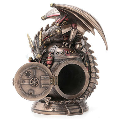 Steampunk Dragon on Time Machine Trinket Box