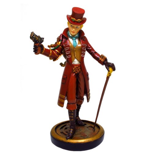 Steampunk Lady with Cane Figurine