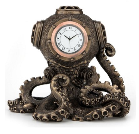 Bronze Octopus clock with Tentacles