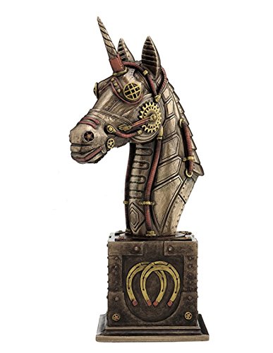 Steampunk Unicorn Bust Figurine