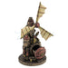 Steampunk windmill figurine in bronze, gold, gunmetal colors with tan windmill sails, opens to reveal a spot for trinkets
