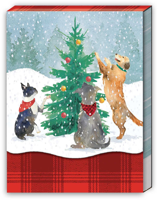 Tree Trimming Dogs Pocket Notepad