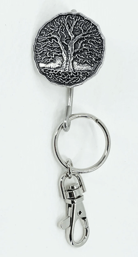 Oberon Design Hand Crafted Key Ring Purse Hook, Rose