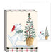 Pocket notepad with a white Westie dog in a Santa hat and a Christmas tree. The paper has the same image as the cover