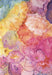 Card back artwork of colorful painted flowers