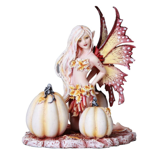 White Pumpkin Fairy Figurine