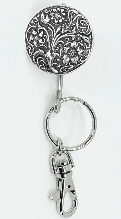 Pewter wildflower purse key hook