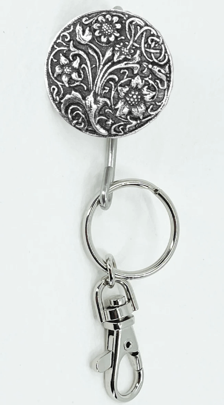 sterling Silver Purse Hook Key Finder Holder Ring Upcycle Pocket