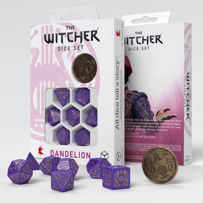 The Witcher Jaskier Dandelion Dice Set Tabletop & RPG Gaming