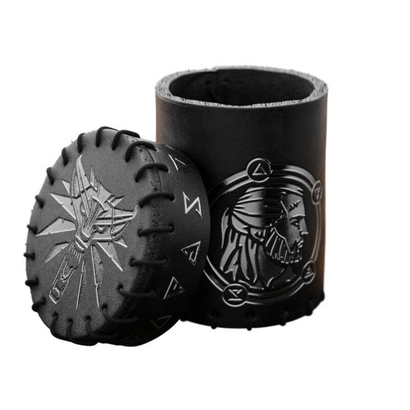 The Witcher - Geralt, Sword of Destiny Black & Silver Leather Dice