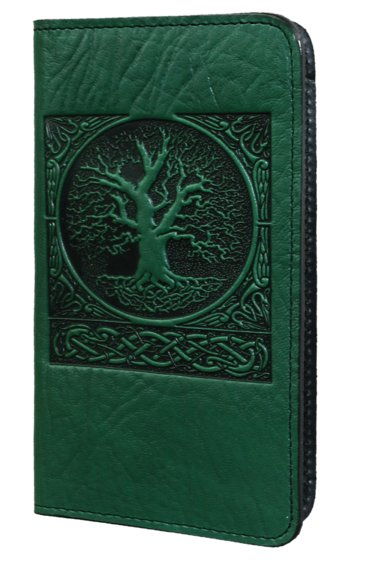 World Tree Leather Checkbook Cover