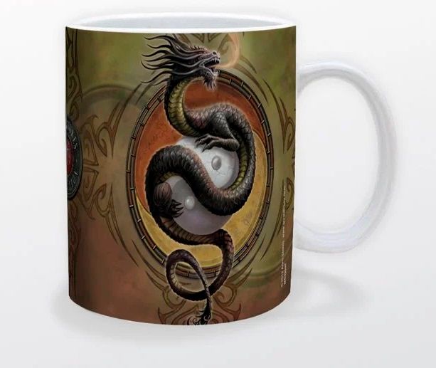 Yin Yang Protection Dragon Mug